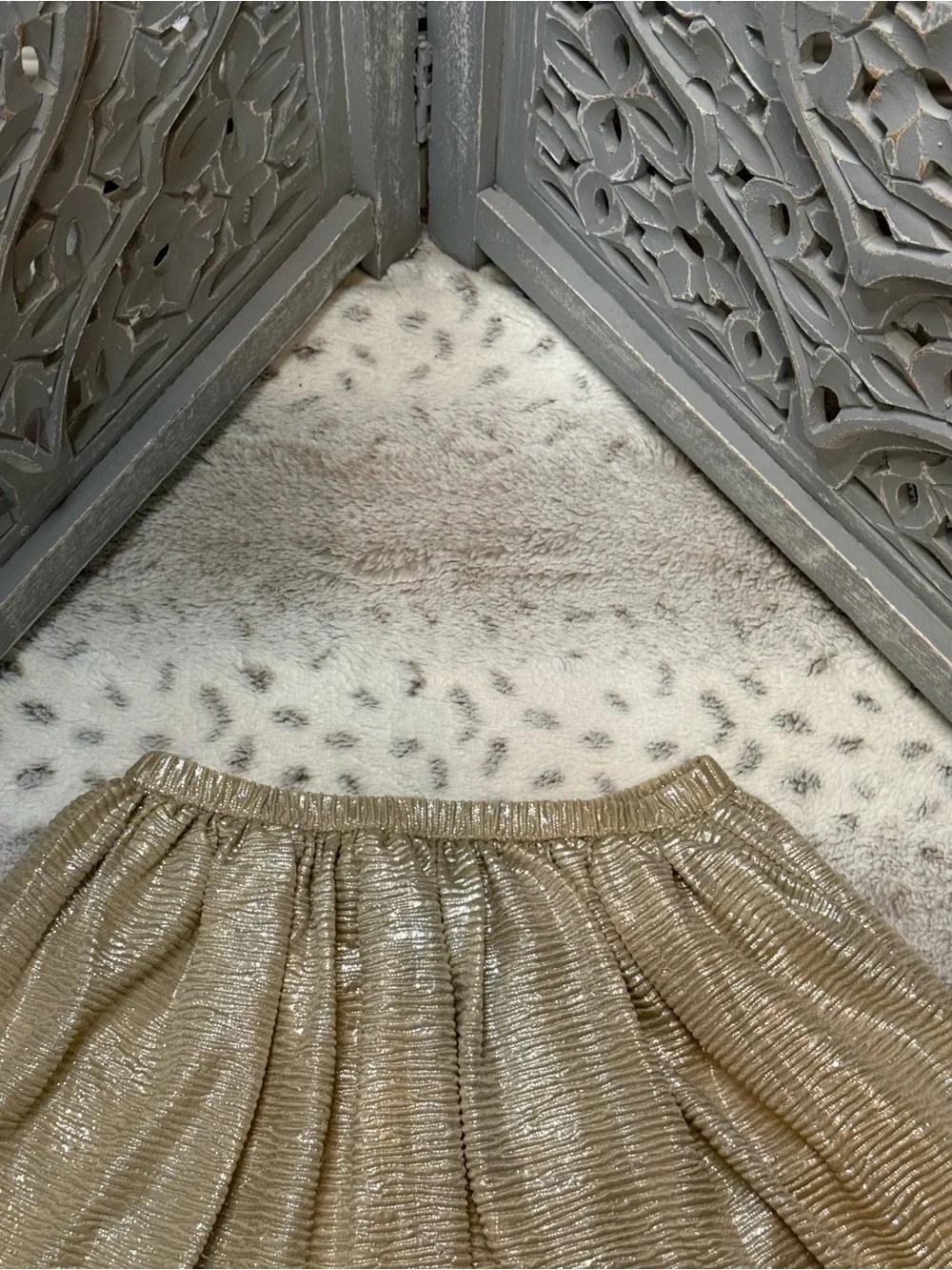 Gymboree metallic gold skirt girls small formal event holiday party Girlhoodcore